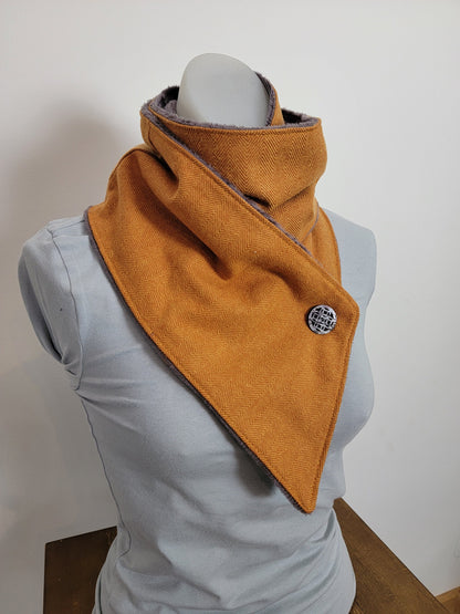 Mustard Herringbone Adventure Scarf