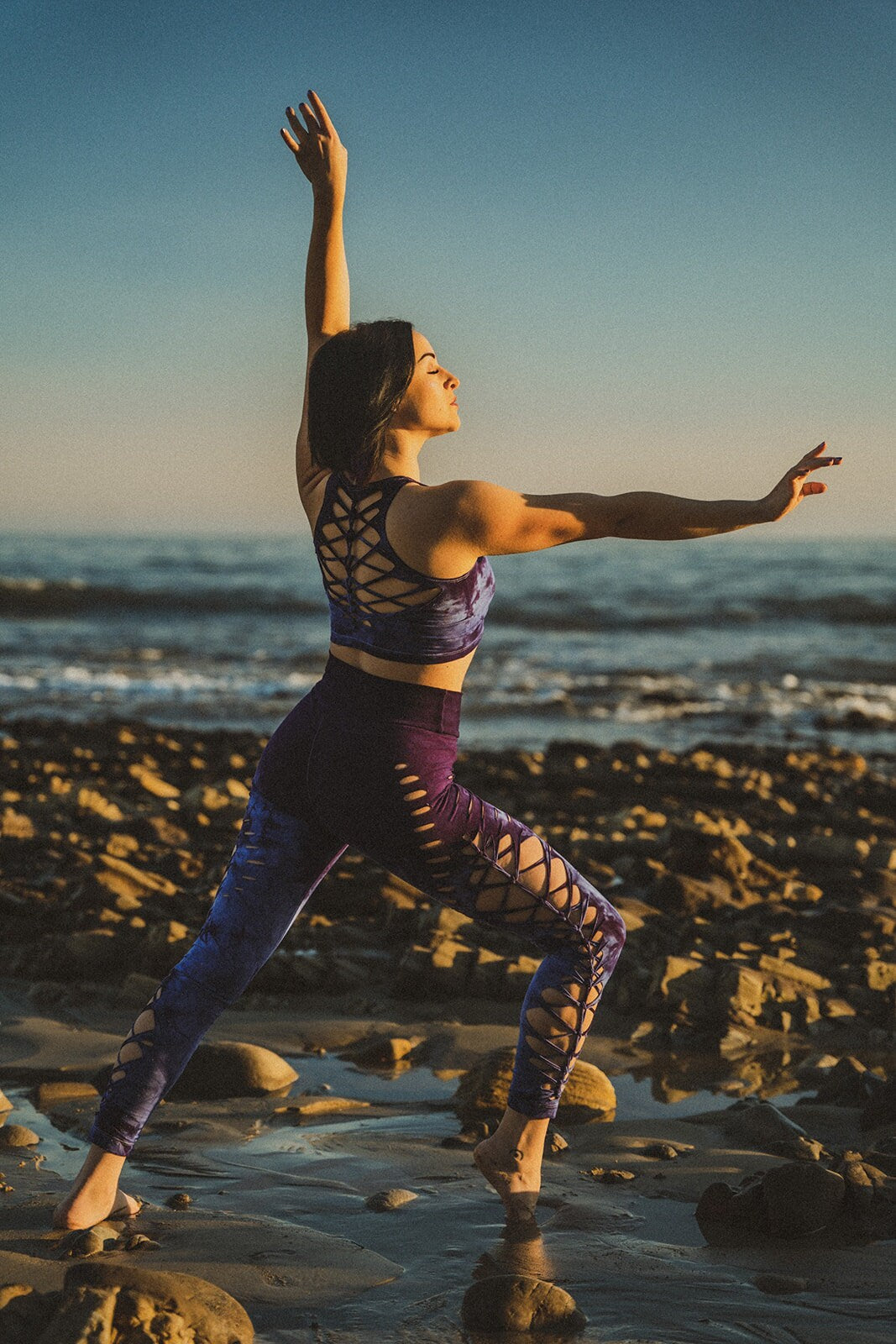 SET Lavender Fields Leggings and Top set, Hand Dyed __etsy:5936519915