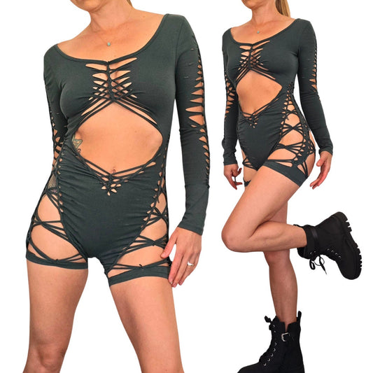 Evolution Braided Bodysuit/catsuit festival fire performer