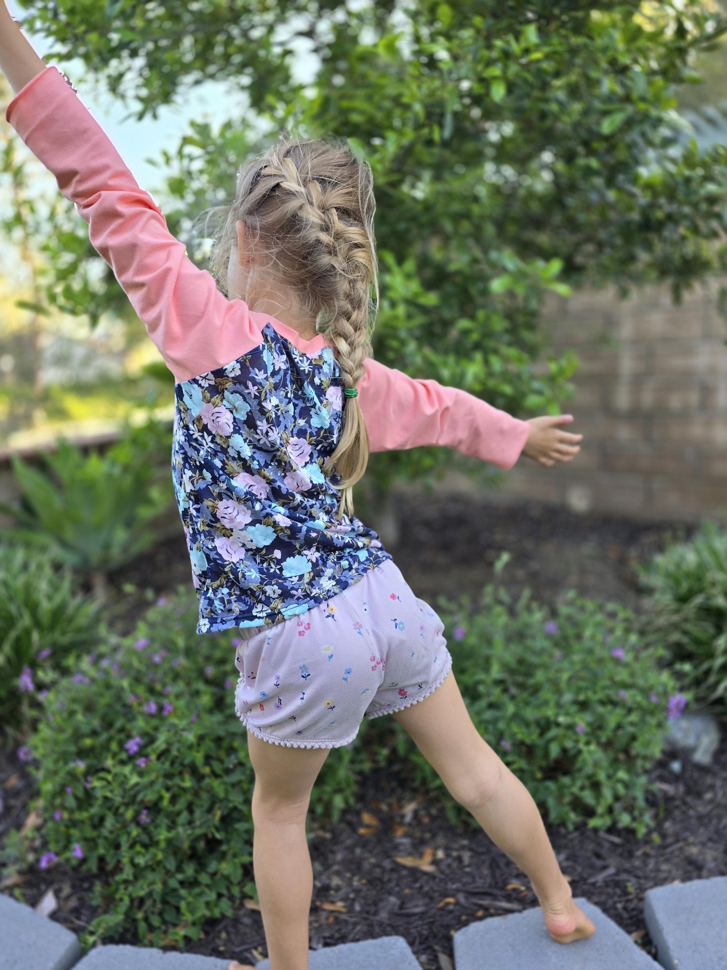 kids jersey raglan t-shirt Hand Dyed