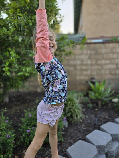kids jersey raglan t-shirt Hand Dyed
