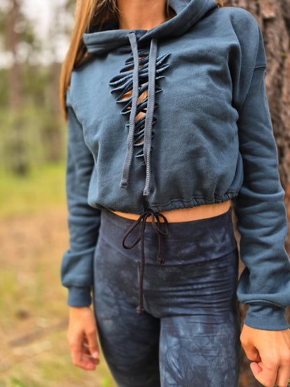 Tied Crop Hoodie womens hoodie, graphic hoodie