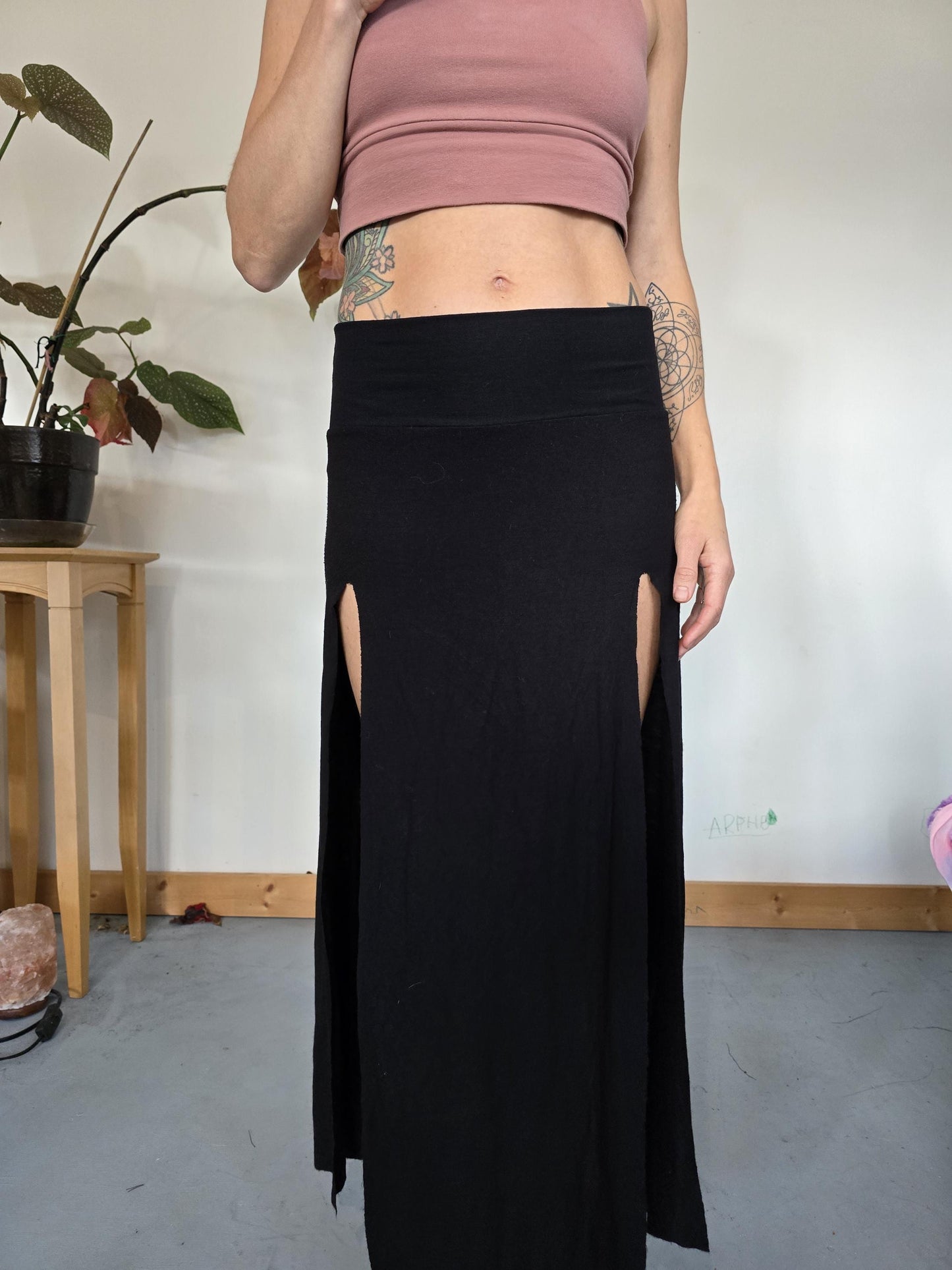 Bamboo Slit Skirt, festival clothing __etsy:6373764722