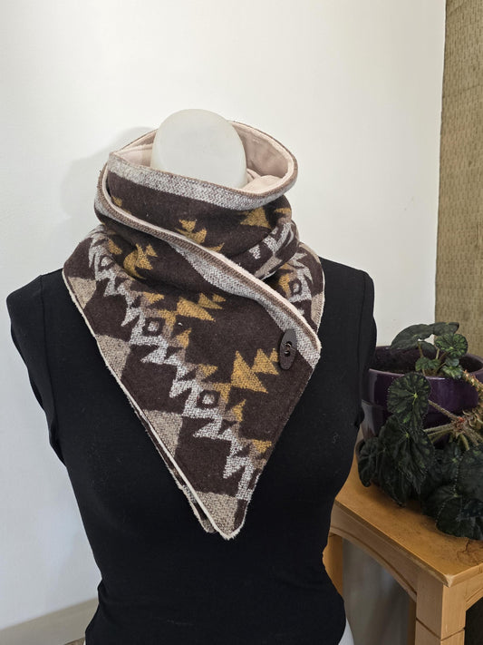 Golden brown Southwest Adventure Scarf unisex scarf, gift for her, wrap scarf