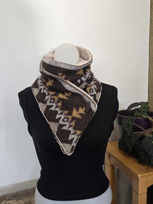 Golden brown Southwest Adventure Scarf unisex scarf, gift for her, wrap scarf
