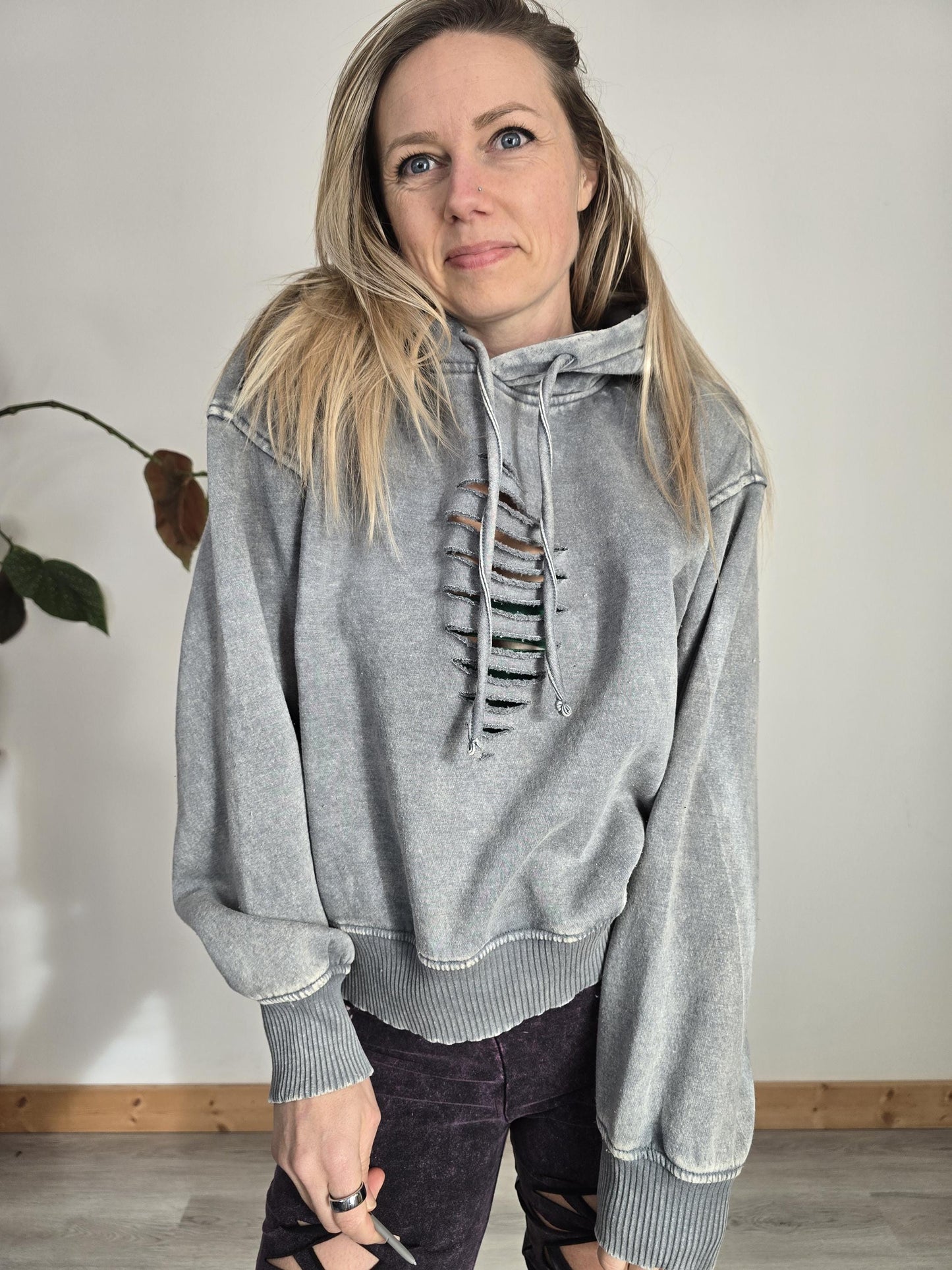 Sliced Mineral Wash womens hoodie, LIMITED STOCK, Limited edition