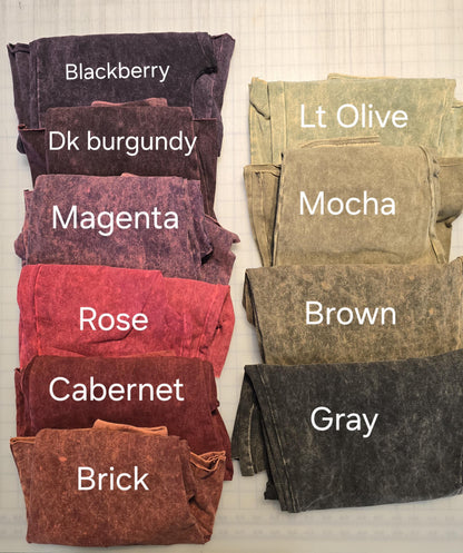 Mineral Wash Rose Flare Yoga Pants: Ripped Foldover Waist __etsy:7361918805