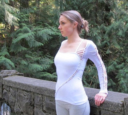 Braided Long Sleeved Shirt/Festival//Yoga "Facet"