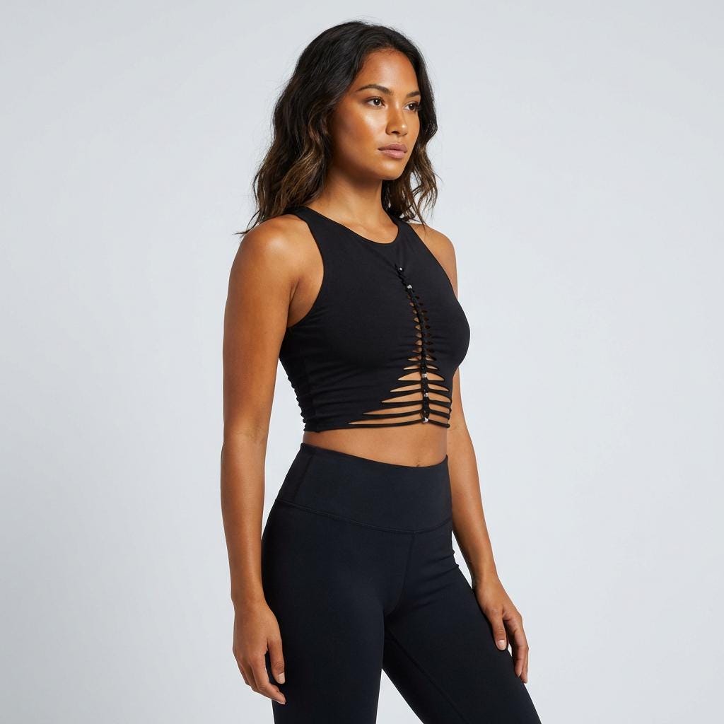 Goddess 2 Braided Slit Crop Tank Top: Goddess Festival Fashion __etsy:7715611422